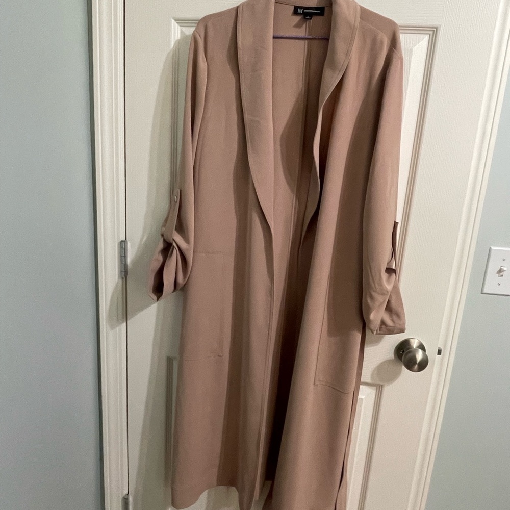 NWOT INC International Concepts Long Tan Coat